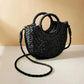 Straw Bag Organic Handwoven Half Moon Beach Tote Crossbody Bag Large Capacity Summer 2026 Vacation Accessory