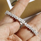 Tennis Moissanite Bracelet Sterling Silver Bridal Floral