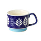 Coffee Mug 300ml Japanese Flower Ceramic Kit Retro Drinkware Office Entertaining Fall 2025 Comfort-Grip Handgrip Gift