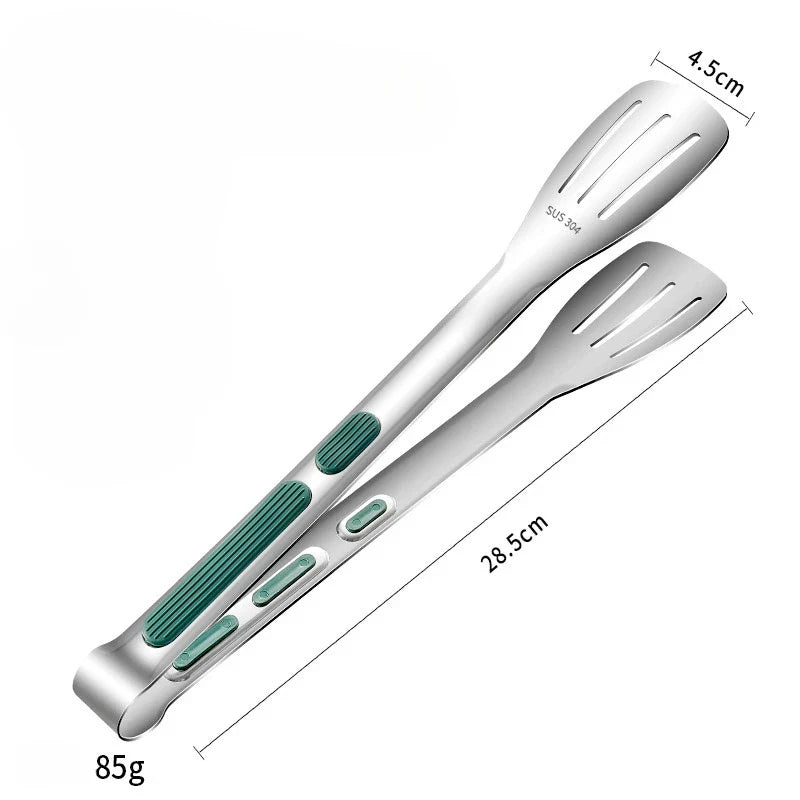 Slip Non Stainless Steel Food Tongs for Meat Salad Bread Clip Cooking Tools