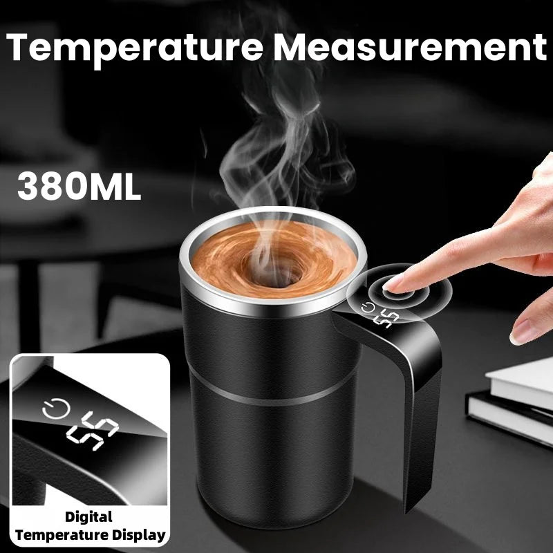 Self Stirring Mug 380ML Stainless Steel Interior USB Battery-Powered Motor-Driven Coffee Cup Back To Work 2025 IP67 Water-Resistant