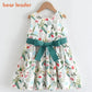 flowy a-line, floral butterfly print, casual wear for everyday adventures – Light girls’ dress