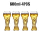 Beer Glass Cup Soccer Themed Top-Grade Trophy Style For Man Cave Decor Fall 2026 Gift For Football Fans