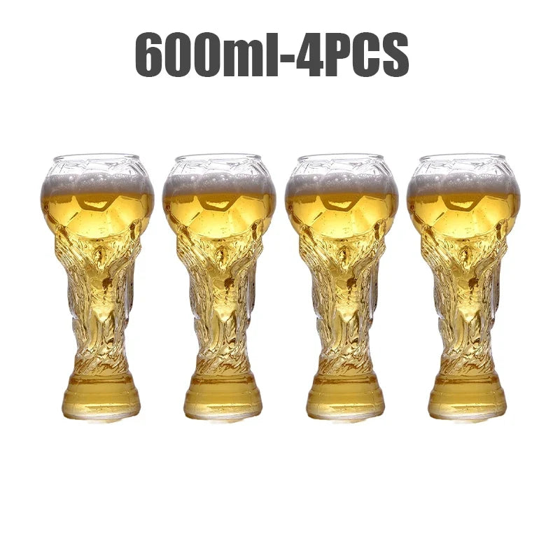 Beer Glass Cup Soccer Themed Top-Grade Trophy Style For Man Cave Decor Fall 2026 Gift For Football Fans