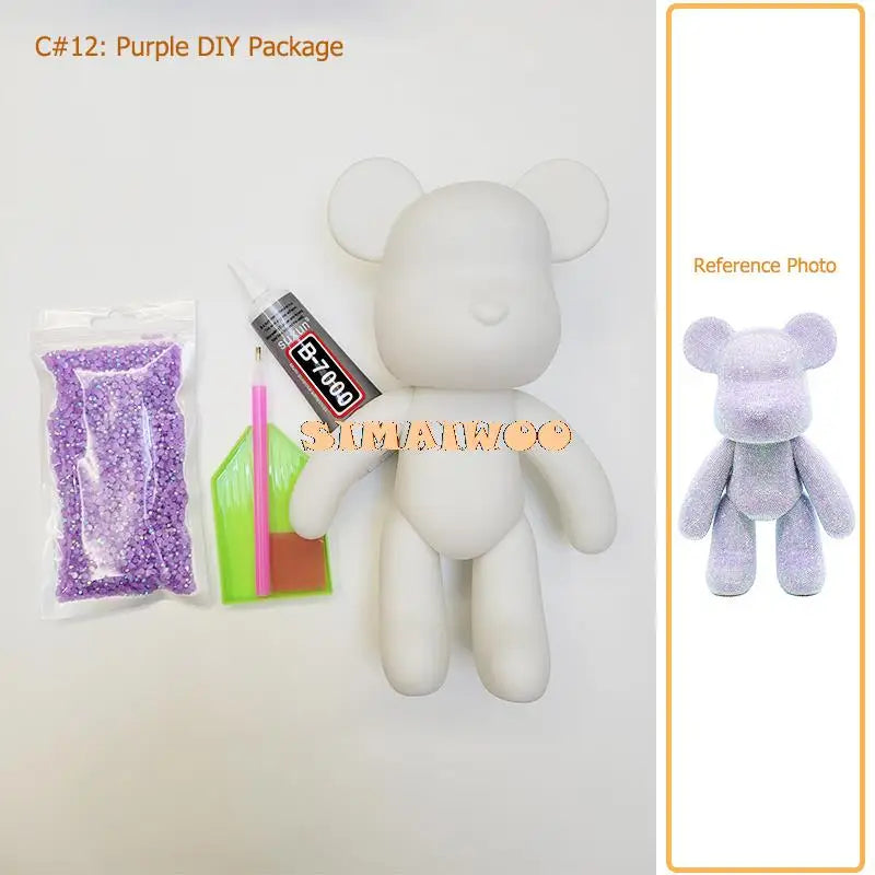 Diamond Painting Kit 5D Full Drill Crystal Bear Doll Christmas 2025 DIY Rhinestone Mosaic Sparkling Household Decor Gift