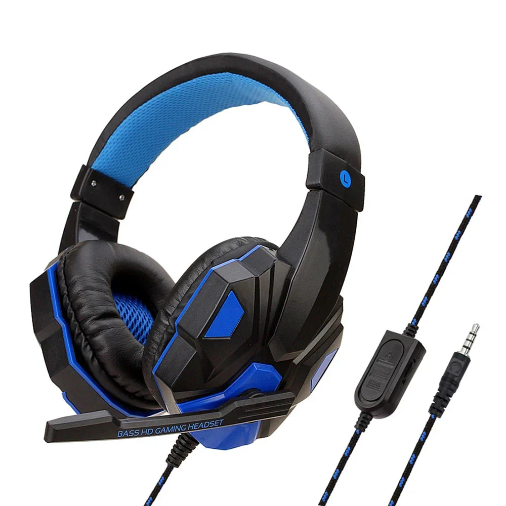 Gaming Headset Wired Noise Cancelling Microphone Flexible