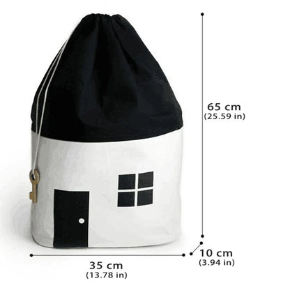 Toy Storage Bag Kids Drawstring Organizer Storage Container Back To School 2025 Travel-Friendly Clean Up Option