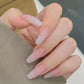 Press On Nails Short Square White Minimalist False Nail Tips Kit Spring 2026 Reusable