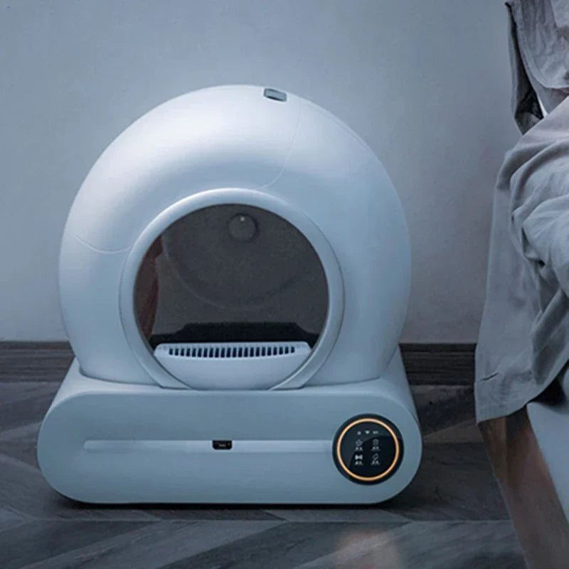 Automatic2025 Edition Cat Litter Box 65L Capacity Self Cleaning Fully Enclosed Cat Toilet Odor Control Smart Household