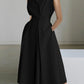 Elegant White Dress with Shirt Collar, Versatile Women's Dress for Formal and Casual Occasions-3