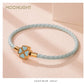 Leaf Four Clover Braided Leather Lucky Bracelet Gift