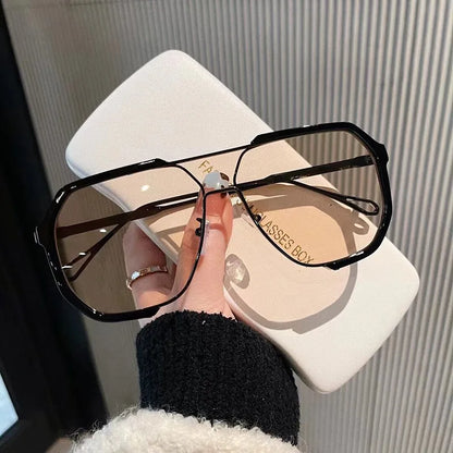 Sunglasses Oversized Women 2025 Unique One Piece UV400 Fashion Eyewear