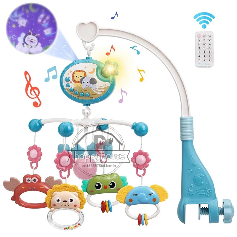 Baby Musical Mobile Projection Remote Newborn Sensory Toys