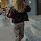 Wide Leg Leopard Print Pants for Women, High Waist Comfortable Trousers for Casual and Chic Occasions-4