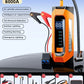 Car2025 Edition Jump Starter Travel-Friendly Power Bank 12V With Air Compressor 6000A Peak Emergency Start 180 PSI Fall