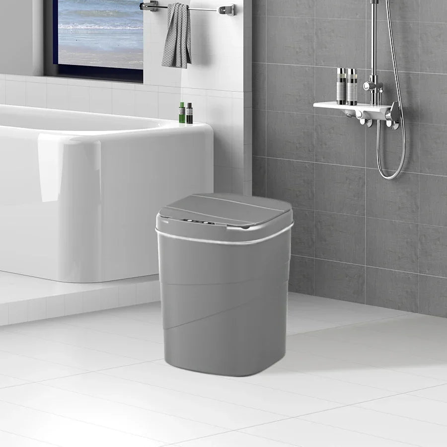 Touchless Sensor Trash Can Battery Powered Hygienic Household