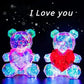 LED Colorful Teddy Bear Lamp with Heart - A Heartwarming Valentine's Day Gift for Birthdays & Anniversaries