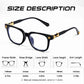 Light Blue Blocking Glasses Square Frame Unisex Computer Eyewear Fall 2026 Eye Strain Relief