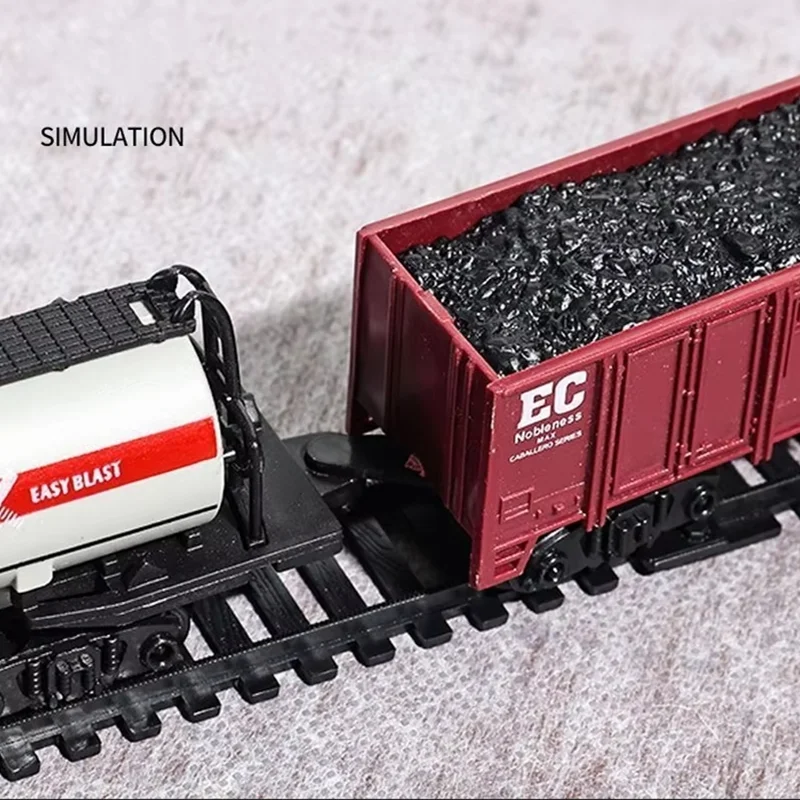 Retro Steam Motor-Driven Train Kit with Lights - Christmas Railway Toy for Kids, Great Holiday Gift