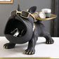 Resin Bulldog Storage Sculpture - Trendy Key Holder & Candy Tray for Household Decor