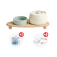 Water Cat Fountain 1300ml Ceramic USB Charging Pet Fountain With Filter And Wooden Stand Fall 2025 Continuous Hydration