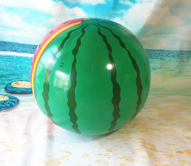 Inflatable Large Watermelon Beach Ball, 90cm PVC Pool Toy for Adults and Kids, Fun Summer Activity