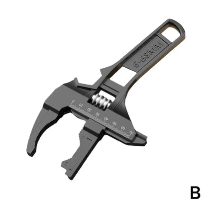 Flexible Pipe Wrench & Nut Key - 6-68mm Household Tools for Bathroom Repair, Multi-functional Spanner