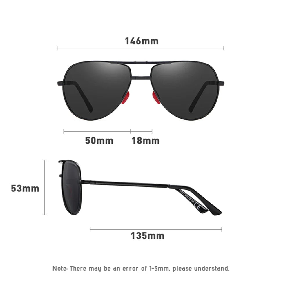 Sunglasses Aviator Foldable Metal Pilot Style Polarized UV400 Sun Glasses, Summer 2026 Trend, All-Day Comfort
