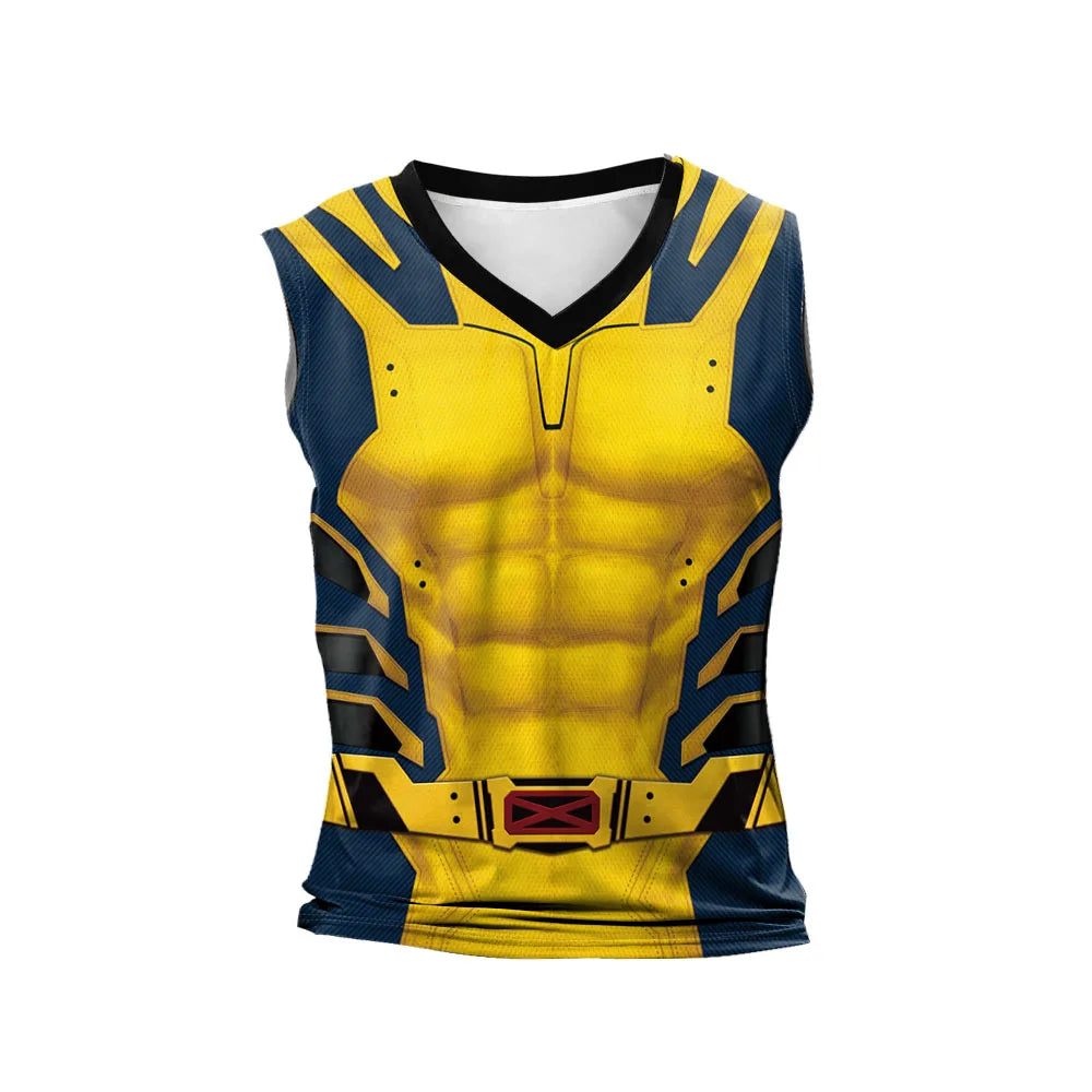 Deadpool & Wolverine Inspired Superhero Compression Tank Top - Great for Cosplay