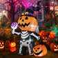 Halloween2025 Edition Inflatable 6ft Pumpkin Skull Yard Decor