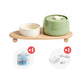 Water Cat Fountain 1300ml Ceramic USB Charging Pet Fountain With Filter And Wooden Stand Fall 2025 Continuous Hydration