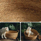 Rattan Cat Nest Handwoven Bamboo Bed Four Seasons 2025 Organic Cool Cozy Hideaway Eco Friendly