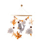 Crib Wooden Mobile Felt Bear Musical Newborn Sensory Toys