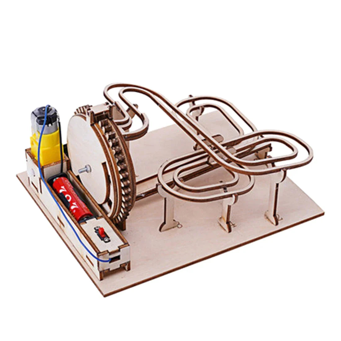 Run Marble Wooden 3D Mechanical Puzzle Kit Gear Driven Track STEM Toy Back To School 2025 Educational Gift