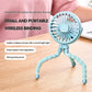 Travel-Friendly Oscillating Pram Fan Mini Hand-Held Baby Fan USB Operated Clip-on Flexible Tripod for Car Seat Use