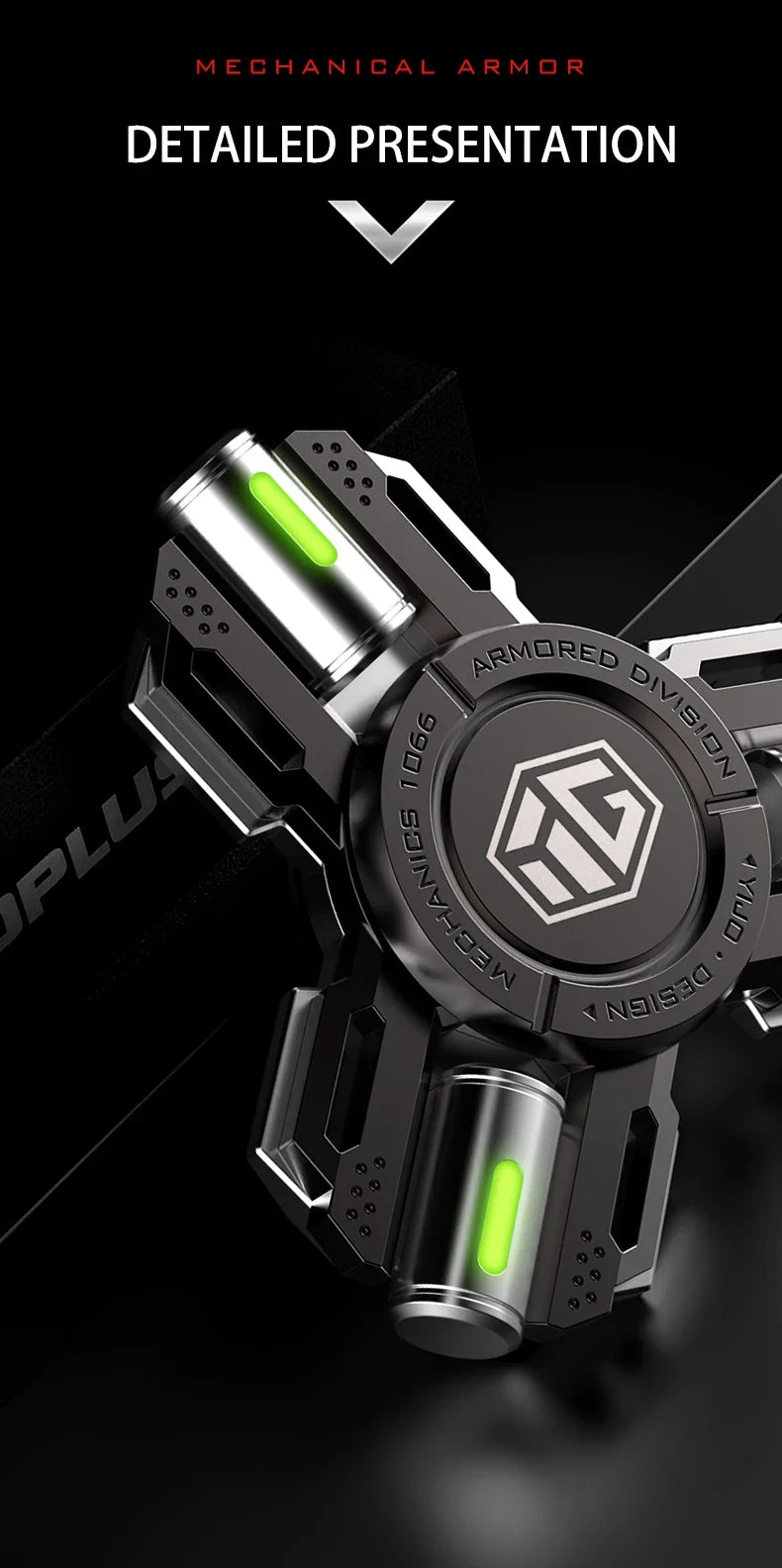 Fidget Glow Spinner Alloy EDC Long Spin Stress Relief