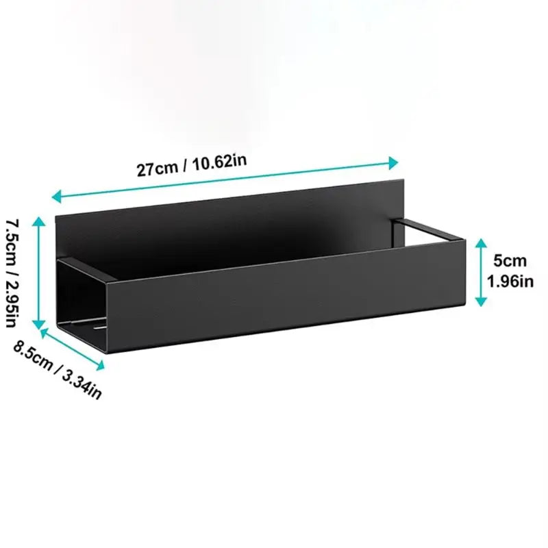 Magnetic Spice Storage Rack - Household Organizers for Refrigerator, Black Iron Kitchen Shelf