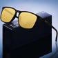 Night Driving Sunglasses Anti Glare Yellow Lens UV400 Protection Light Frame Fall 2025 Gift