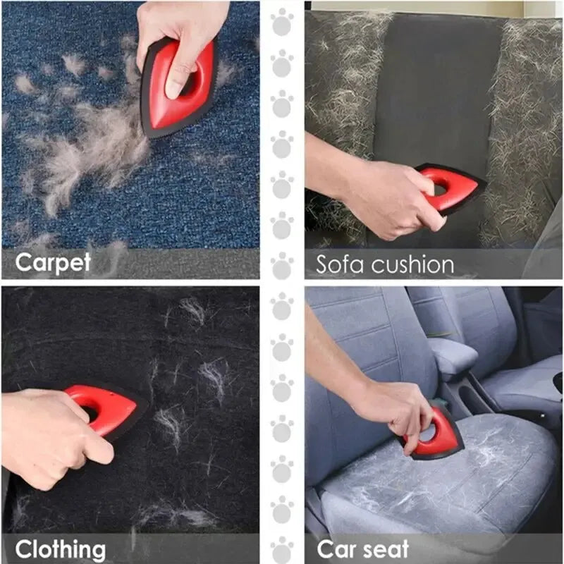 Reusable Pet Hair Remover Comb Brush for Dogs & Cats - 4 Cleaning Modes, Multi-Surface Grooming Device