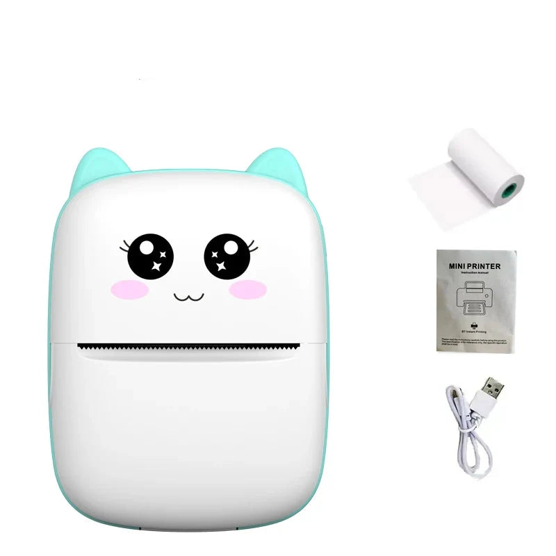 Mini Printer Thermal Ink-Free Travel-Friendly Sticker Printer