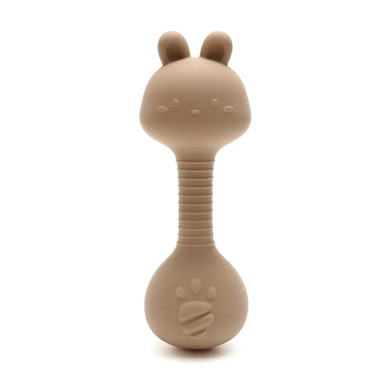 Rabbit Silicone Teether Rattle Newborn Sensory Toys