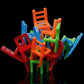 Educational Balance Chairs Game for Kids - Colorful 18-Piece Toy Kit, Eco-Friendly ABS Plastic, Fun Learning Activity