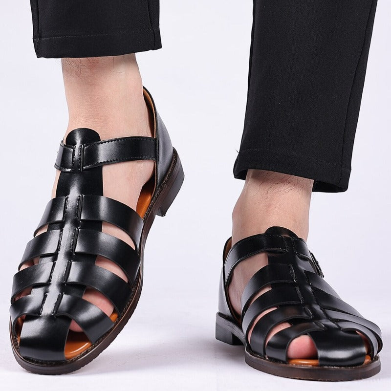 Premium Leather Sandals for Men, Comfortable and Stylish Casual Footwear for Warm Weather-2