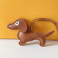Keychain Bear PU Leather Mini Bag Charm Cute Gift Accessory