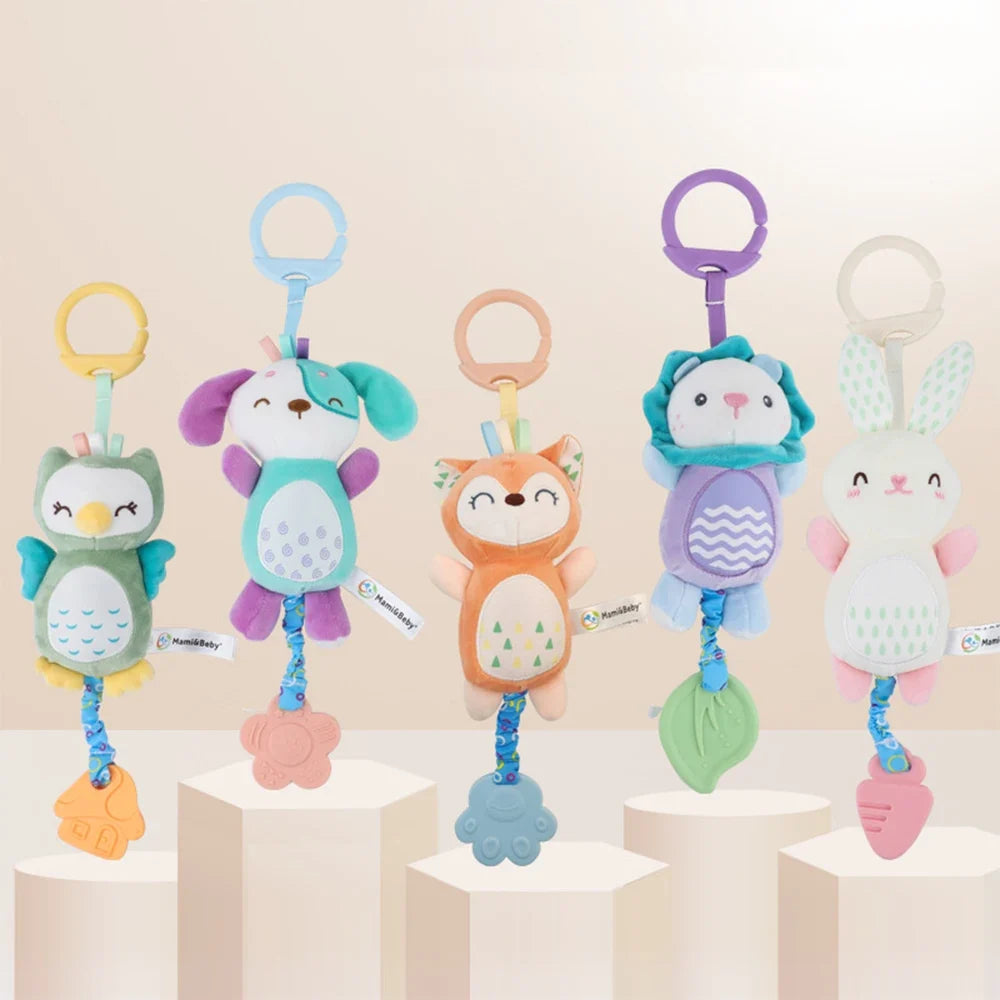 Animal Rattle Newborn Sensory Toys Plush Travel Toy Kit