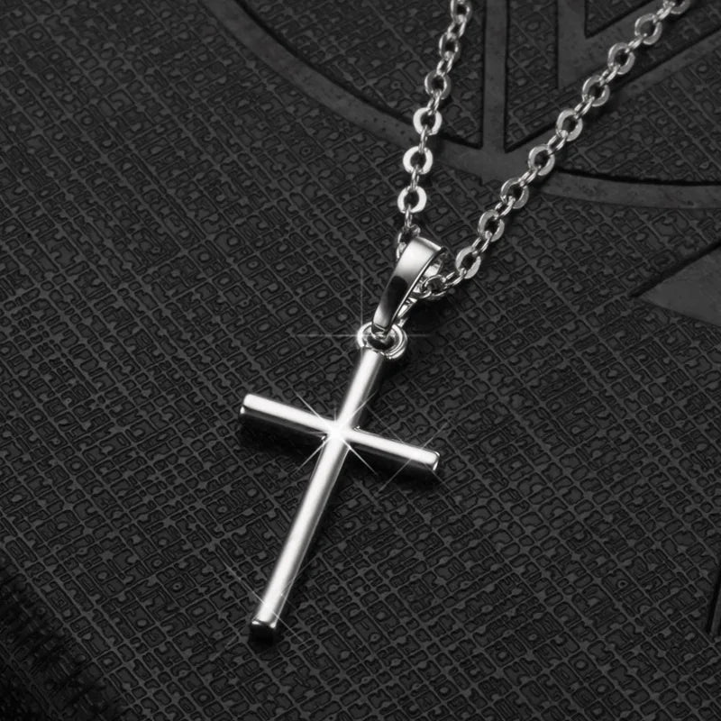 Necklace Cross Pendant Jewelry Unisex Long Chain Christian Charm Gift Idea Summer 2026 Trend