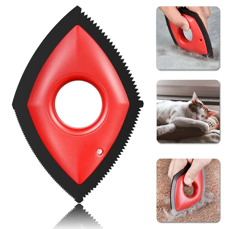 Reusable Pet Hair Remover Comb Brush for Dogs & Cats - 4 Cleaning Modes, Multi-Surface Grooming Device