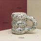 Ceramic Mug Comfort-Grip Handgrip Sculptural Scandinavian Coffee Cup Fall 2025, Oversized Handle Cozy Gift