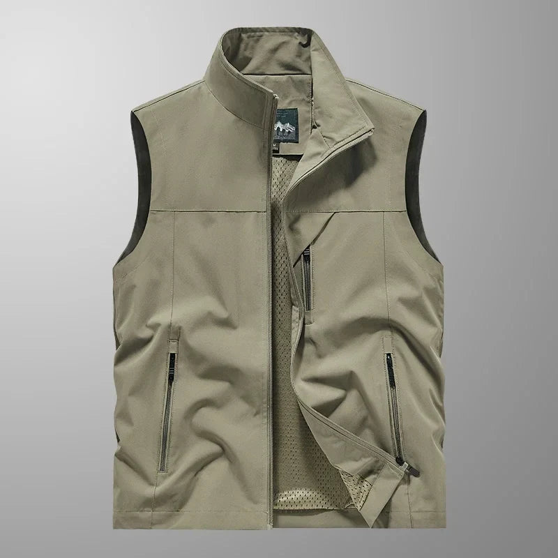 Water-Resistant Multi-Use Mens Vest - Sleeveless Polyester