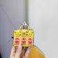 Inspired Birkin Mini Hand Bag - Platinum Bag Charm